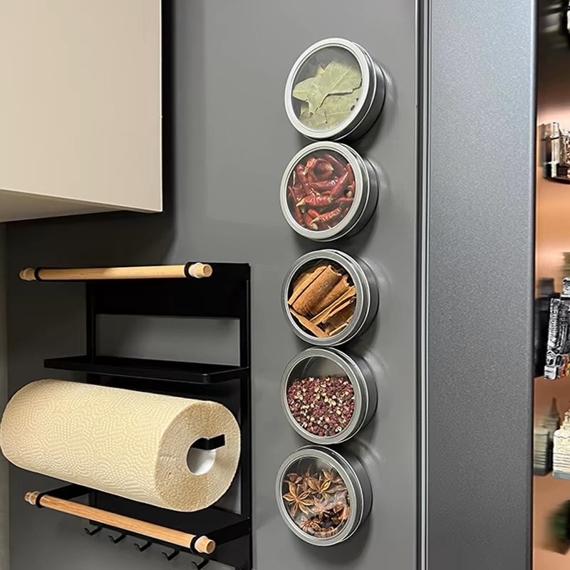 Tin Container Lid - Boîtes à épices magnétiques avec couvercles