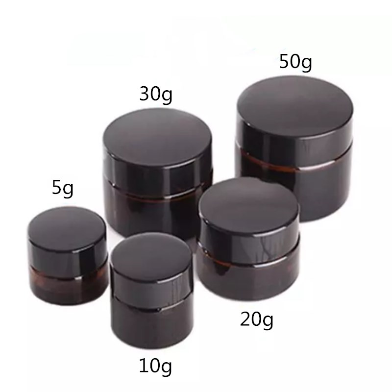 Candle Making Jars With Lids - 20 pots en verre ambré mini