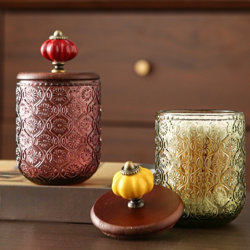 Boîte de rangement rétro en ve - Candle Making Jars With Lids avis et prix